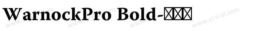 WarnockPro Bold字体转换